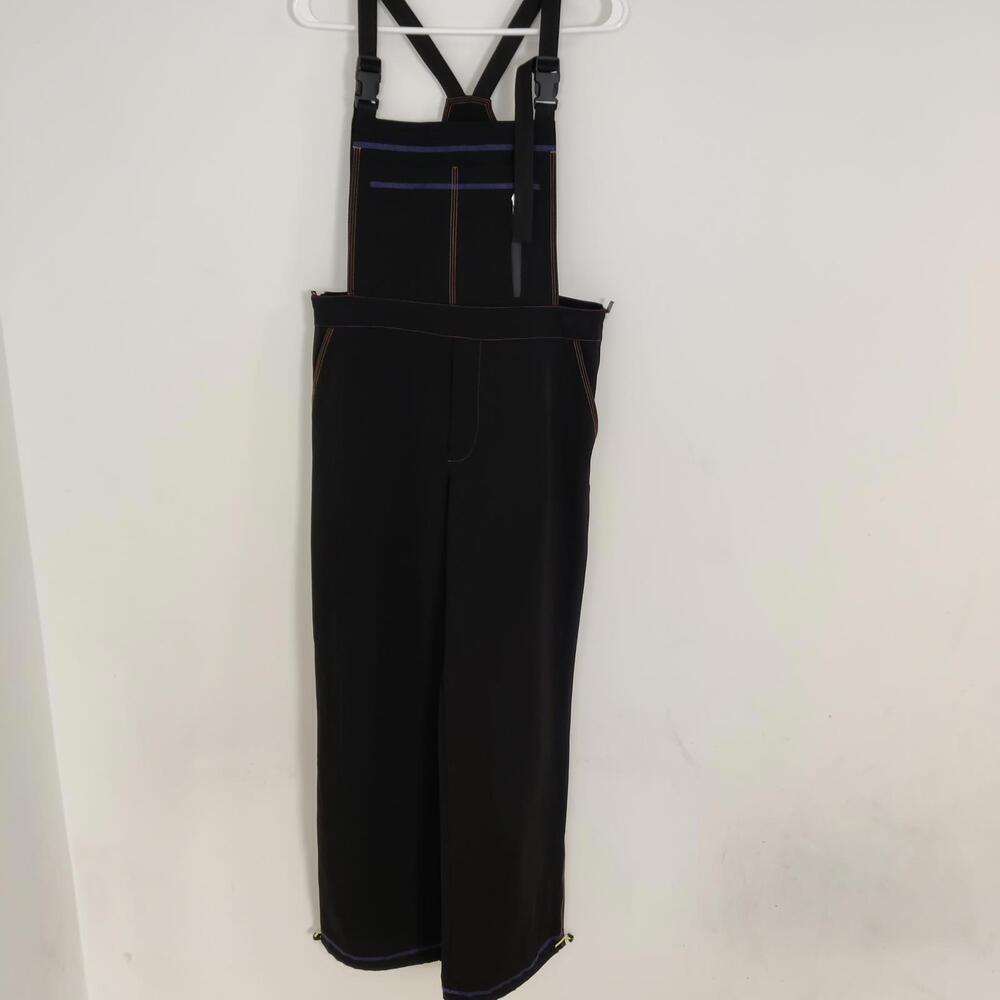 Zara Women's Black Bib Size Large Goth Whimsigoth Emo